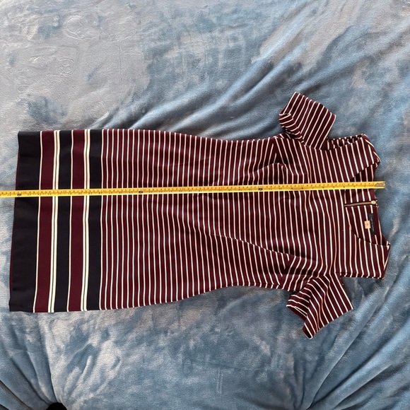 Tommy Hilfiger Striped Cold Shoulder Midi Dress - Picture 6 of 8